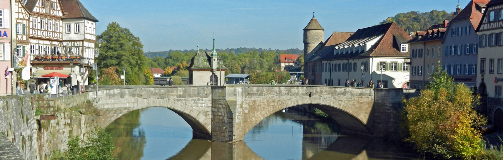 Henkersbrücke über Kocher in Schwäbisch Hall